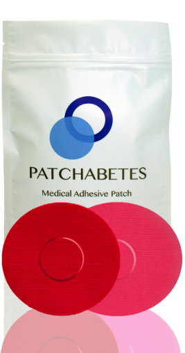 Pink & Red - Adhesive Patches For Freestyle Libre, t:slim, Medtronic